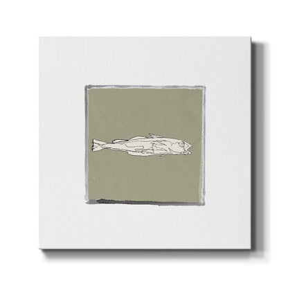 Block Print Fish X - Canvas Art Print