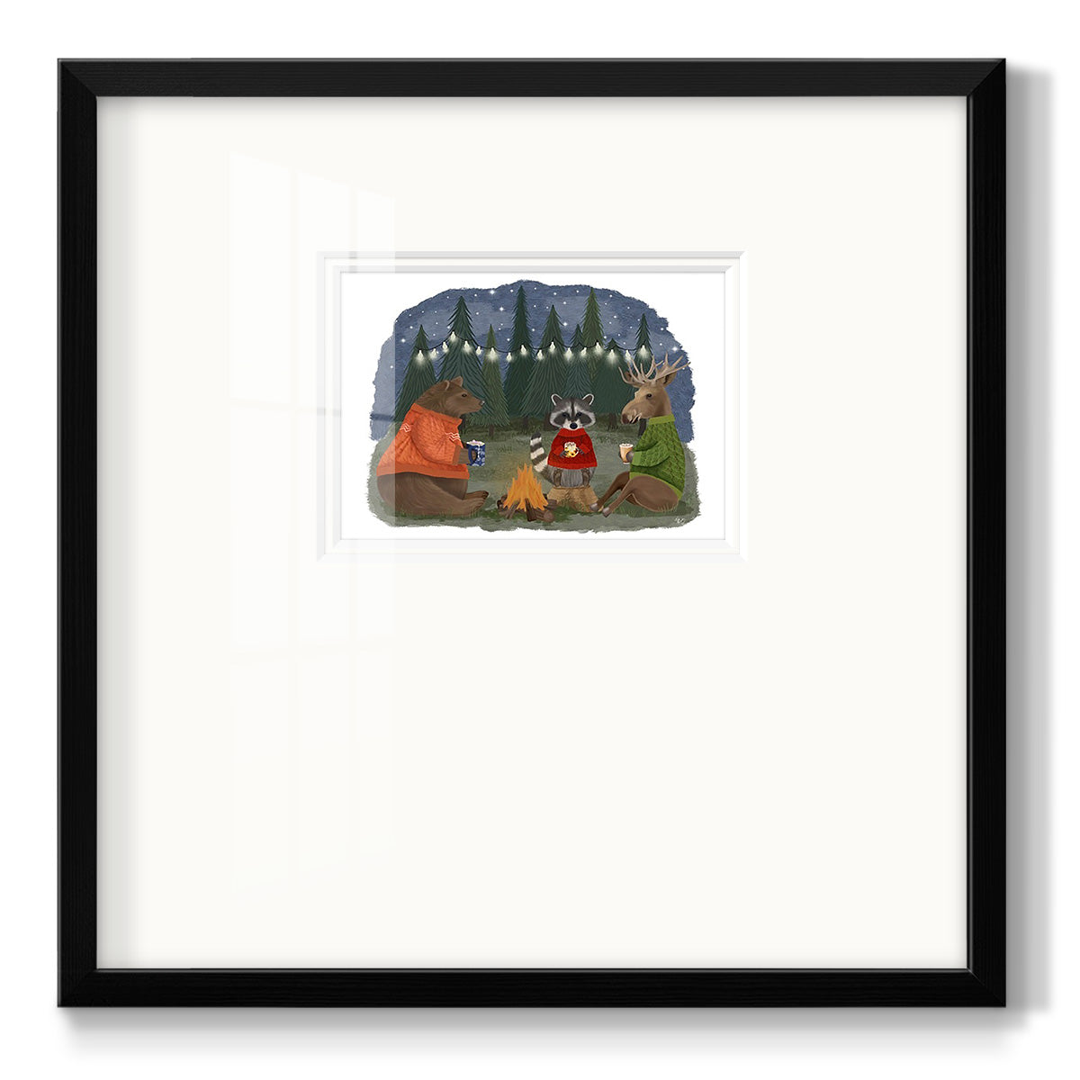 Campfire Hot Chocolate Premium Framed Print Double Matboard