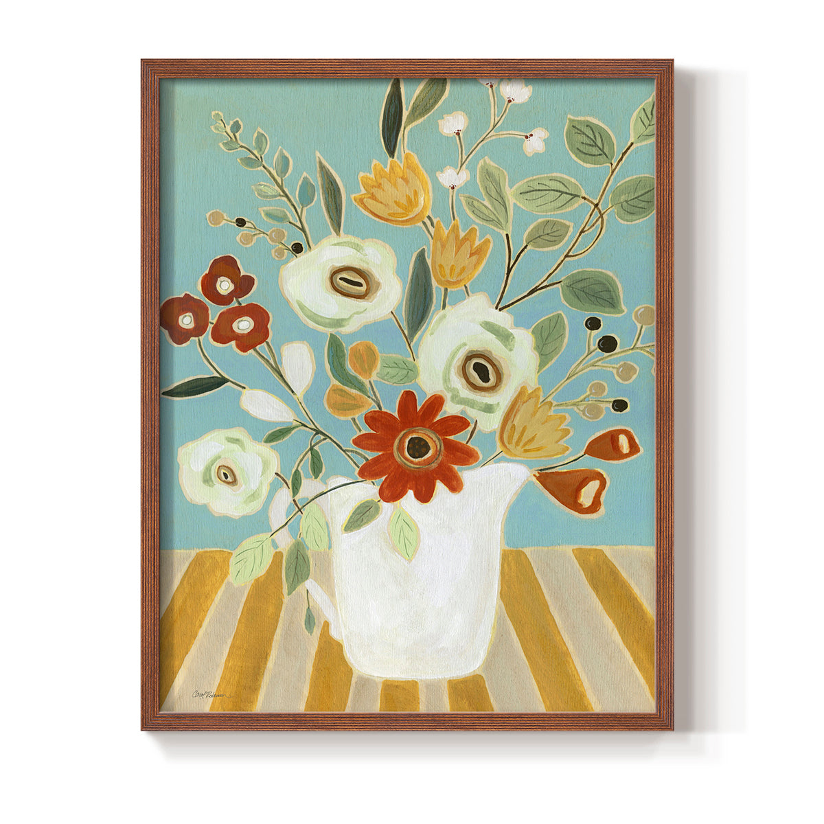 Joyful Blossoms I - Restickable Framed Art Print
