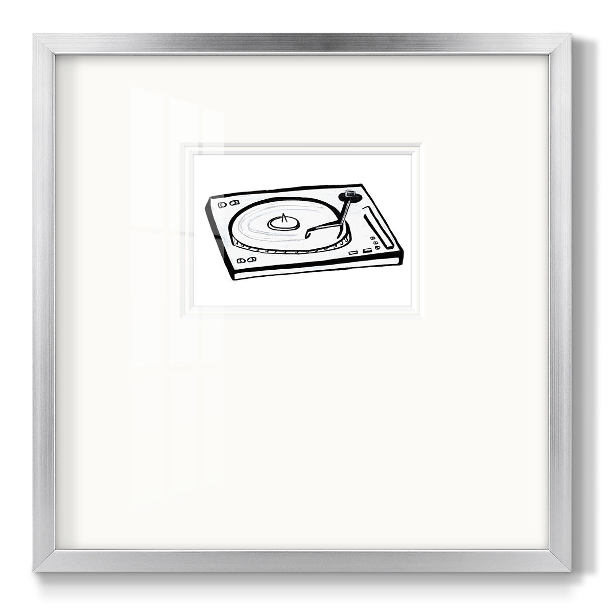 Vinyl Sketch - Double Matboard Framed Print