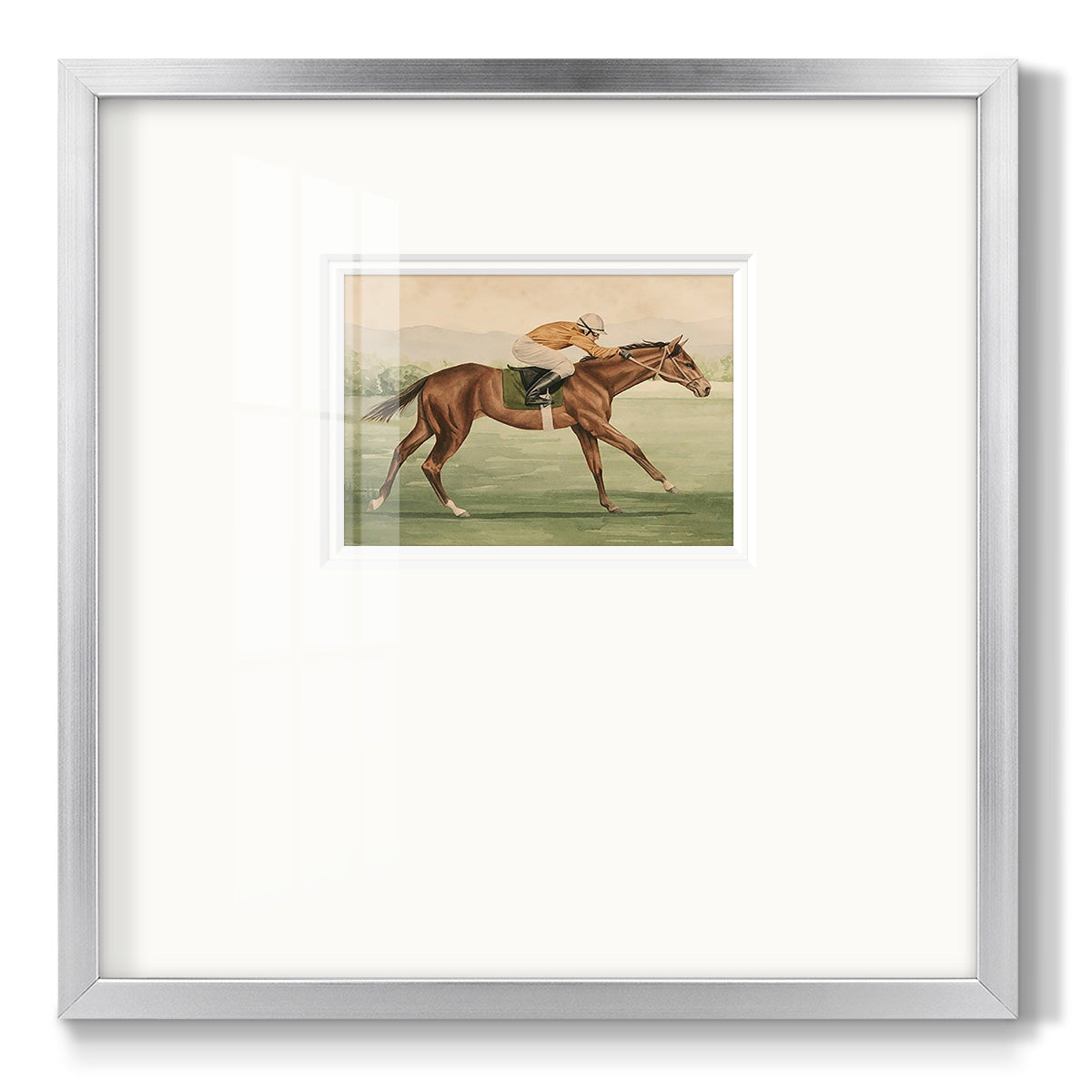Vintage Equestrian II - Double Matboard Framed Print