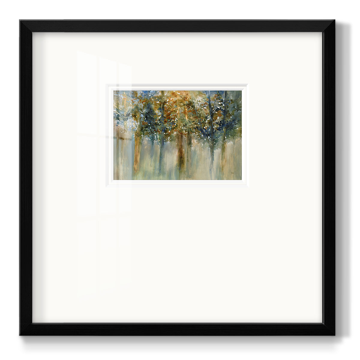 Rustic Leaves II - Double Matboard Framed Print