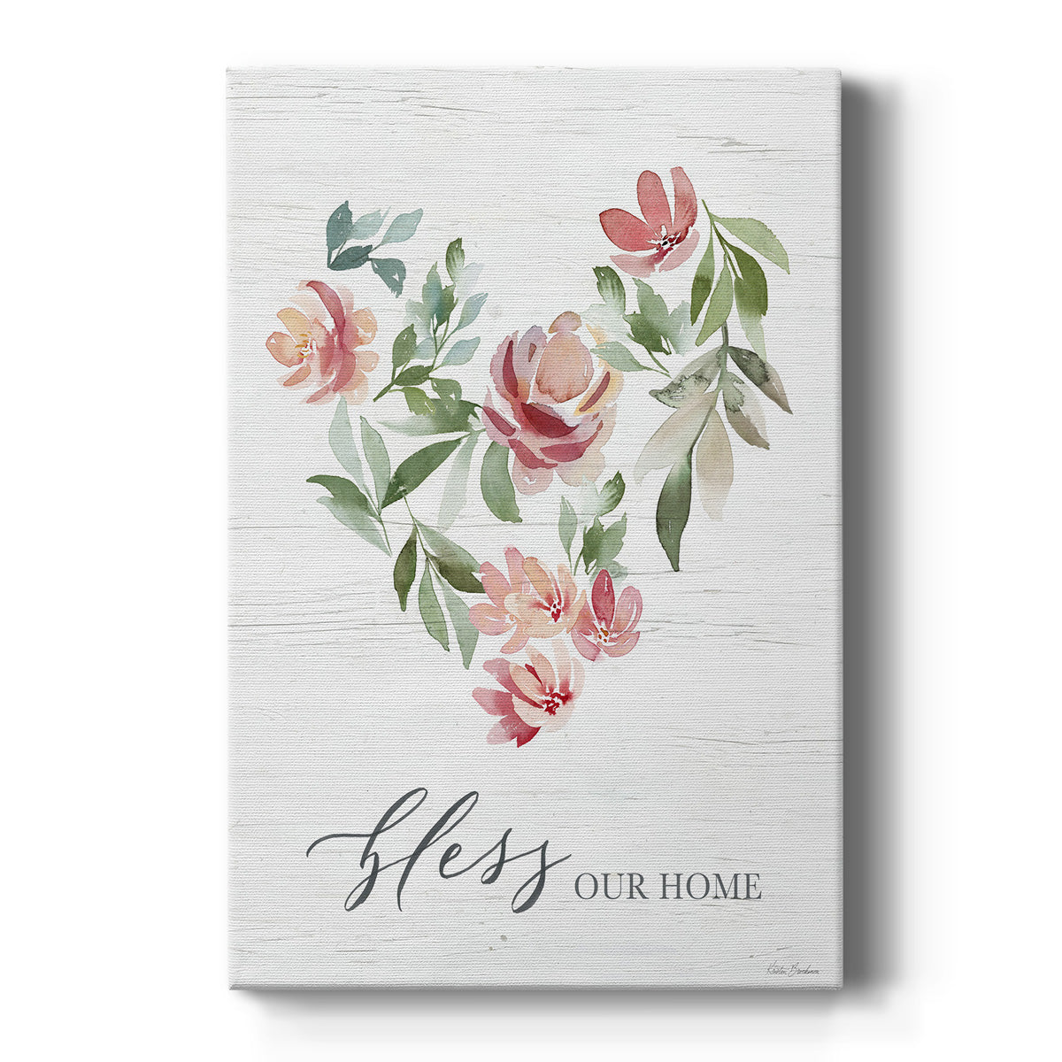 Paradise Floral Heart - Canvas Art Print