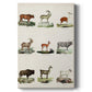 Antique Animal Chart I Premium Gallery Wrapped Canvas - Ready to Hang