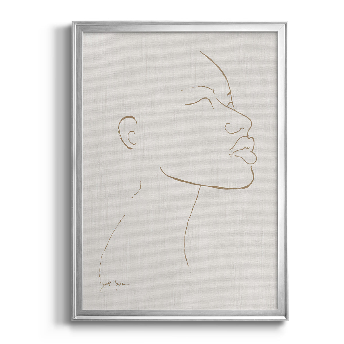 Portrait Sketch I - Modern Framed Canvas Print