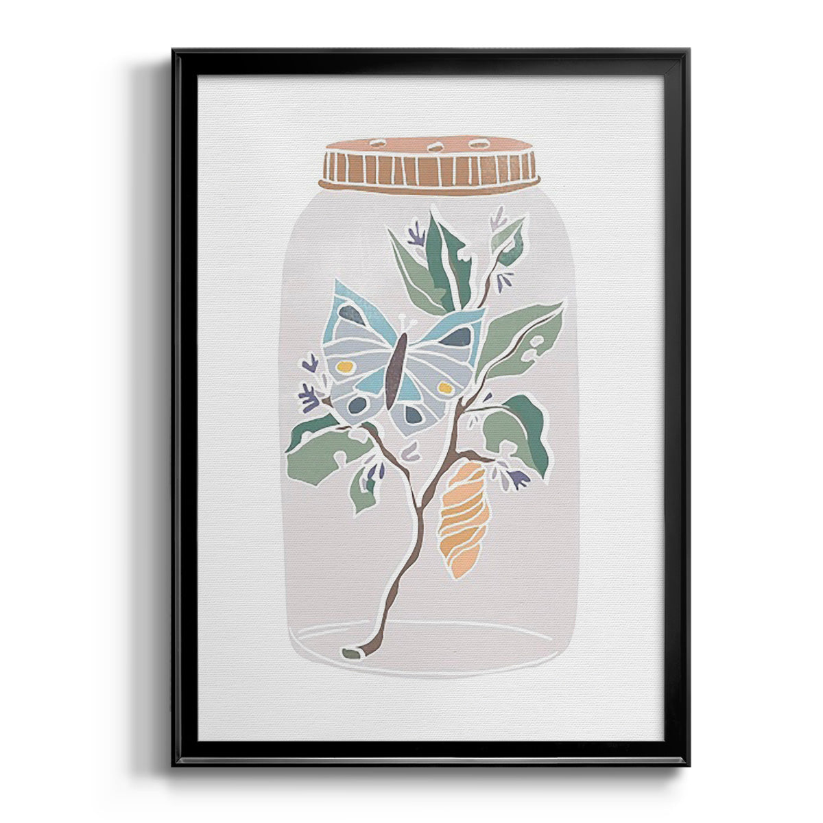 Nature Jar II - Modern Framed Canvas Print