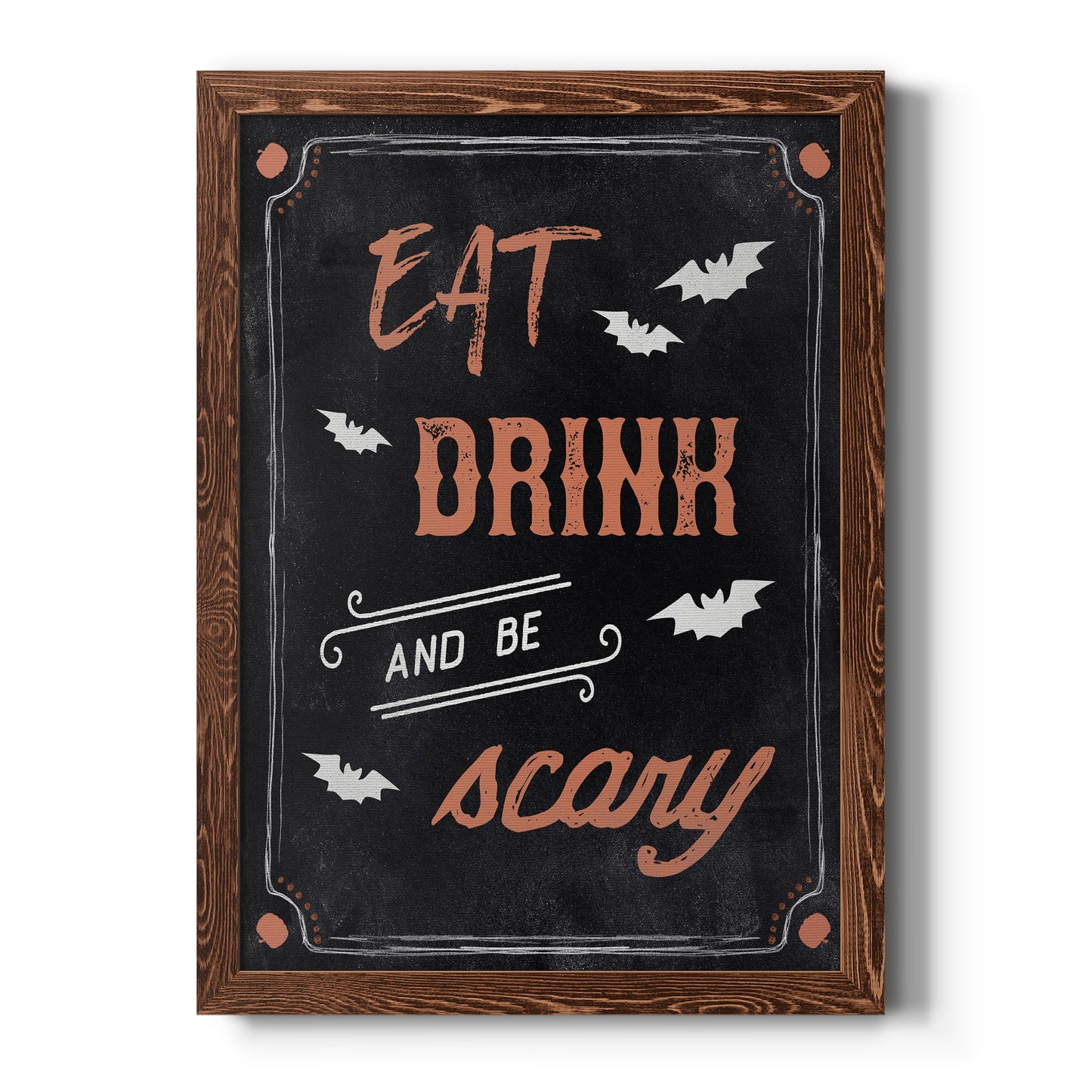 Be Scary - Barnwood Framed Canvas Print