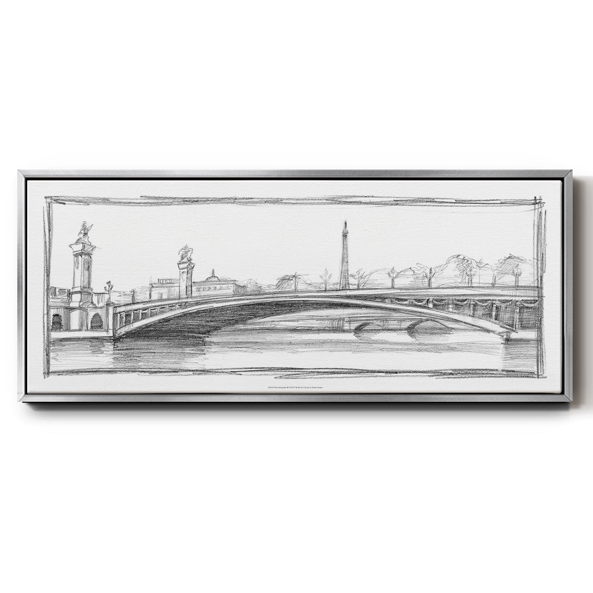 Pont Alexandre III - Floater Framed Canvas Print