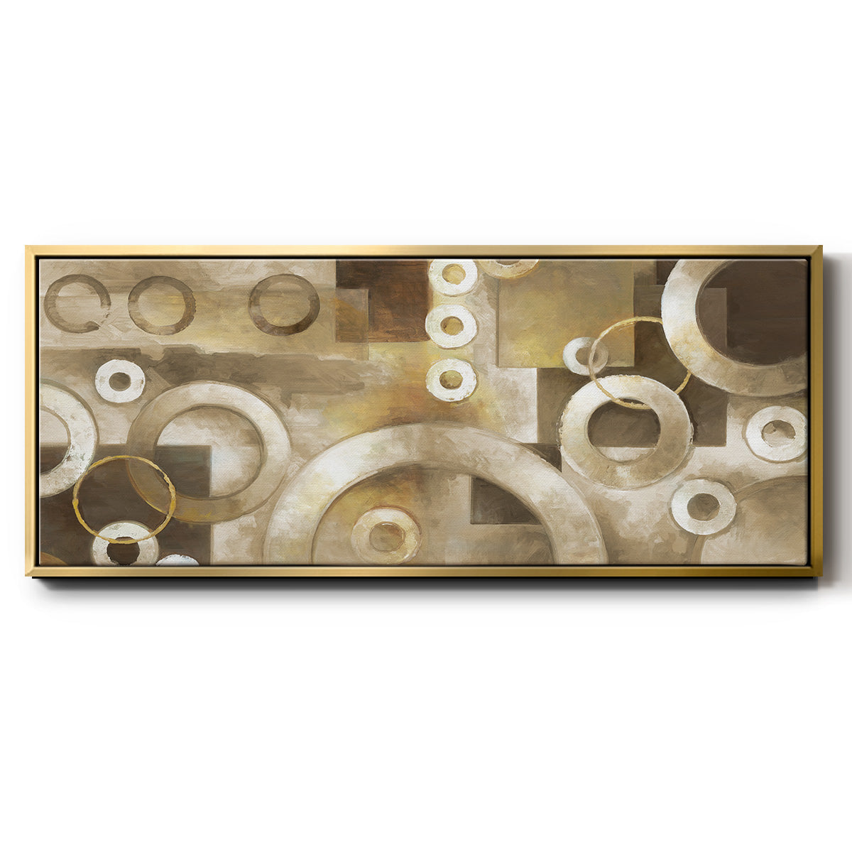 Neutral Motion - Floater Framed Canvas Print