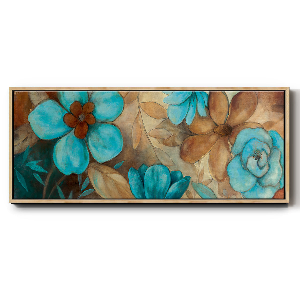 Garden Glow I - Floater Framed Canvas Print