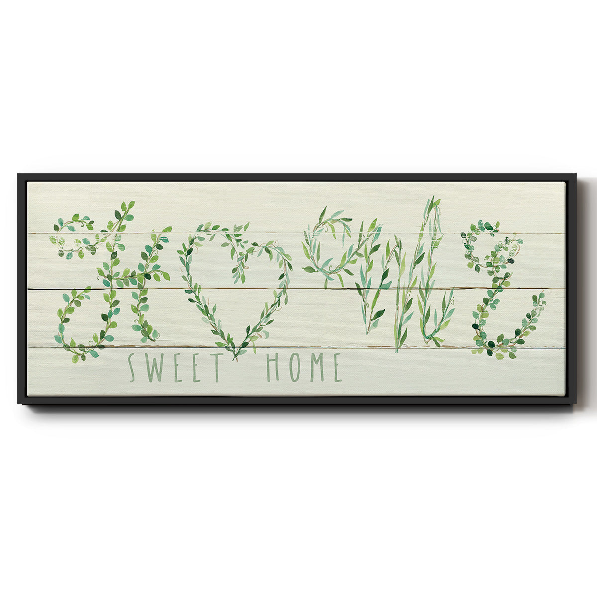 Shiplap Vines Home - Floater Framed Canvas Print