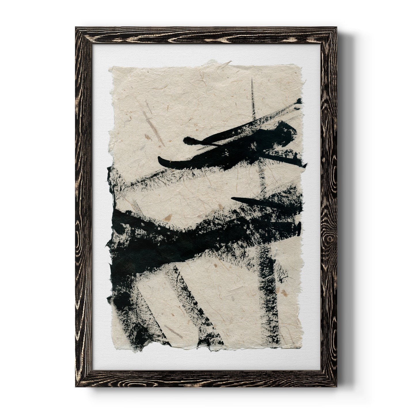 Lines Crossed II - Barnwood Framed Canvas Print