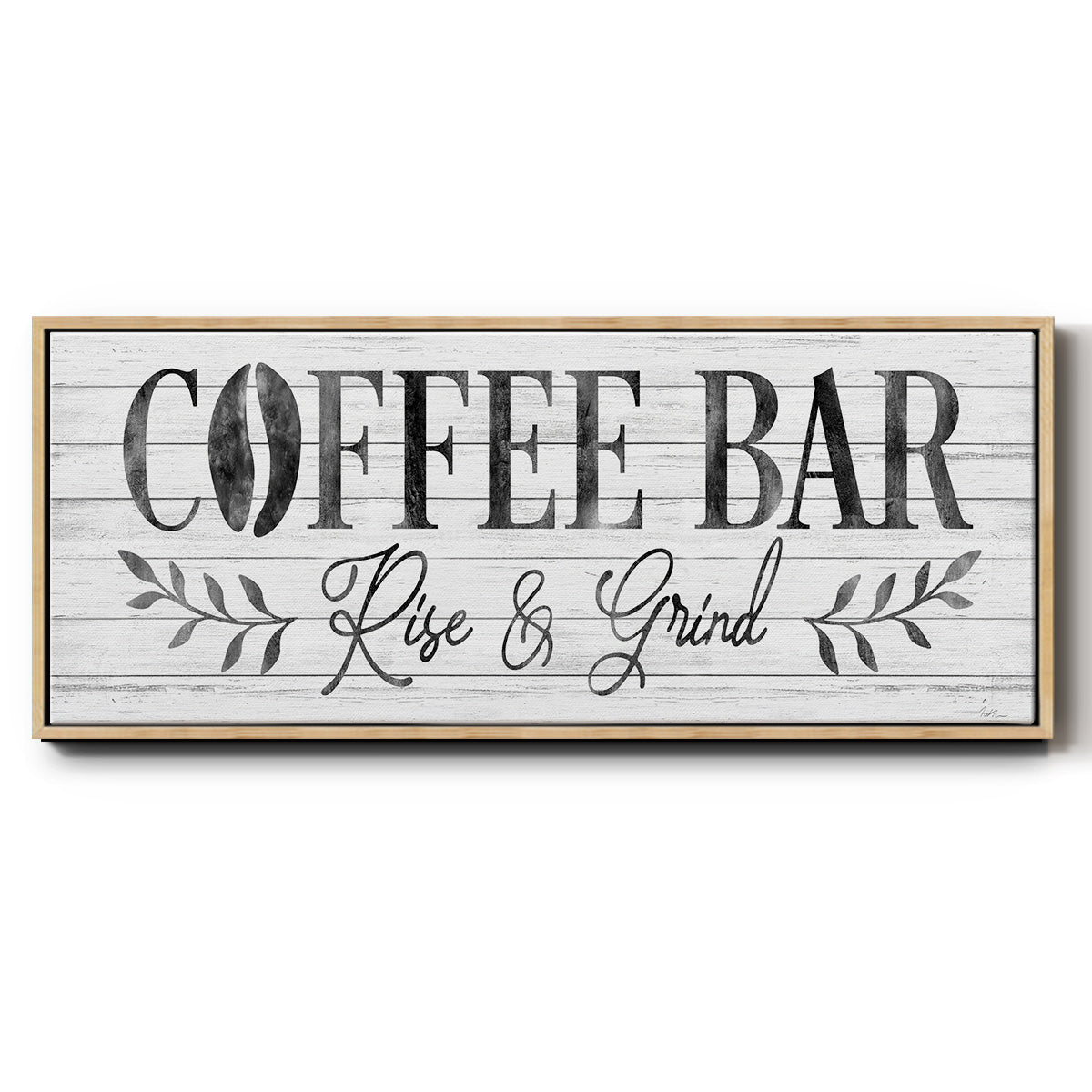 Coffee Bar - Floater Framed Canvas Print
