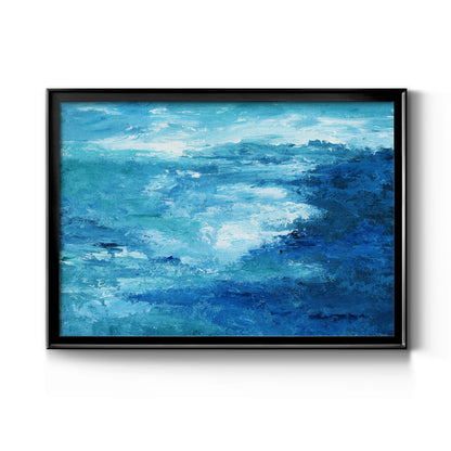 Crashing Waves II - Modern Framed Canvas Print
