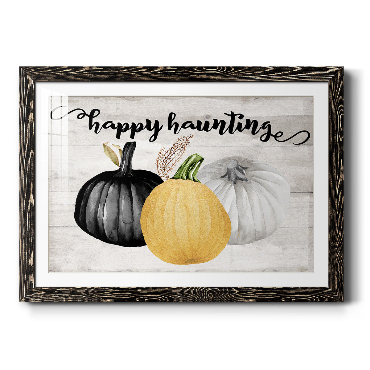 Happy Haunting - Barnwood Framed Art Print