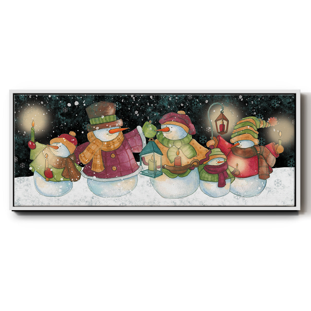 Christmas Lineup - Floater Framed Canvas Print