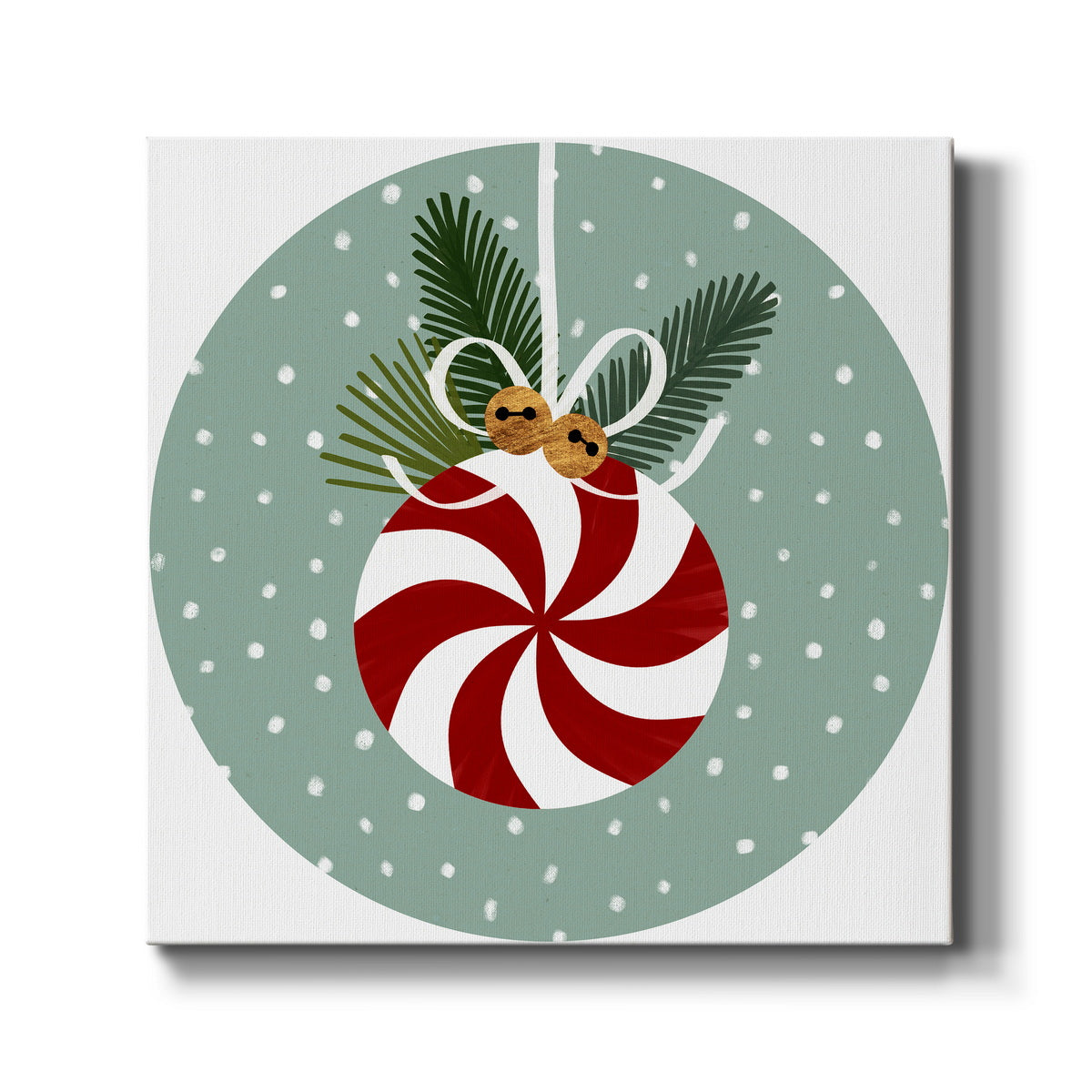 Peppermint Snowman Collection C-Premium Gallery Wrapped Canvas - Ready to Hang