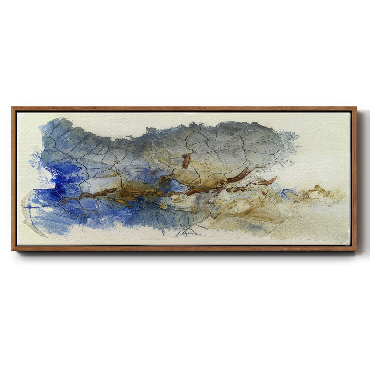 Golden Cleft I  - Floater Framed Canvas Print