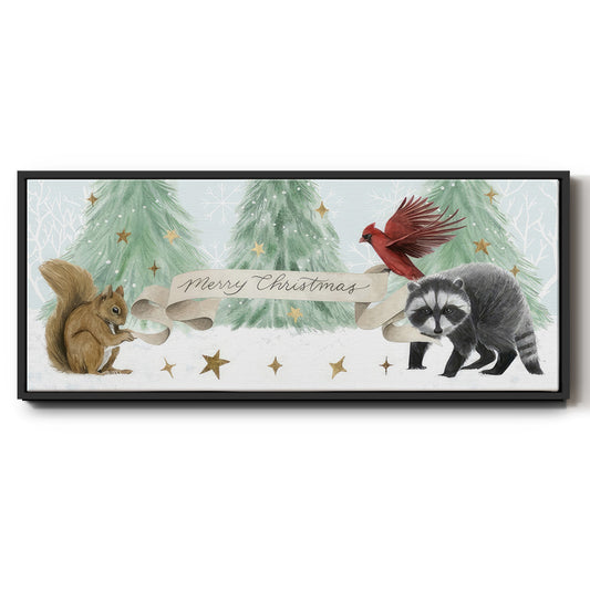 Christmas in the Forest Collection D - Floater Framed Canvas Print