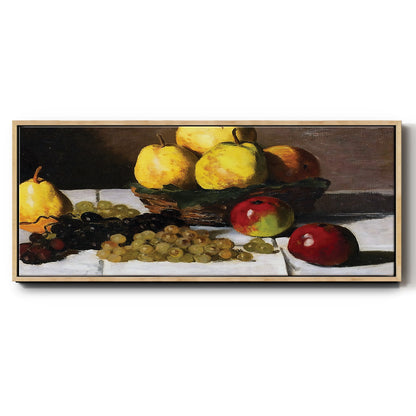 Still Life with Pears and Grapes, 1867 - Floater Framed Canvas Print