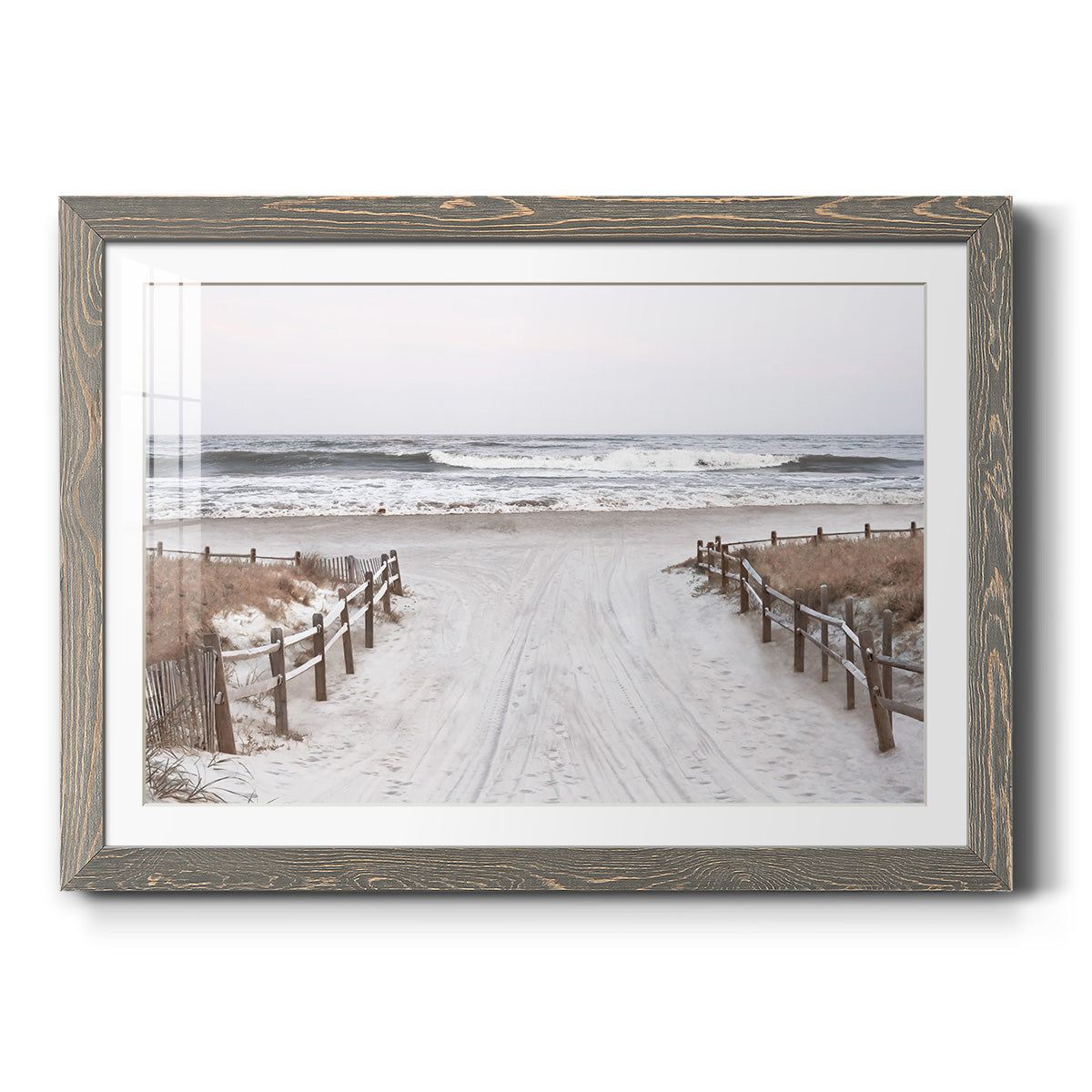 OBX Path - Barnwood Framed Art Print