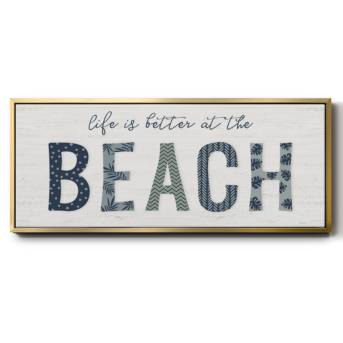 Beach Better - Floater Framed Canvas Print
