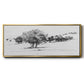Treeline Sketch I - Floater Framed Canvas Print