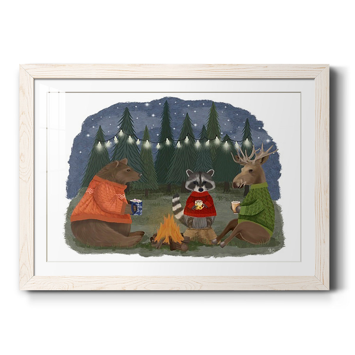 Campfire Hot Chocolate - Barnwood Framed Art Print
