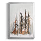 Rustic Evergreens I - Modern Framed Canvas Print