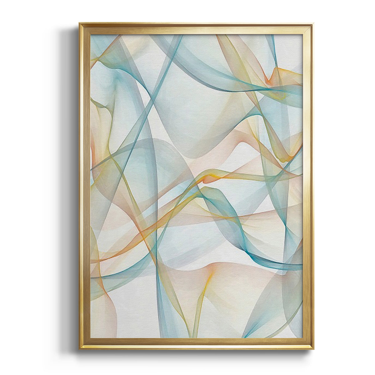 Curves and Waves IV - Modern Framed Canvas Print