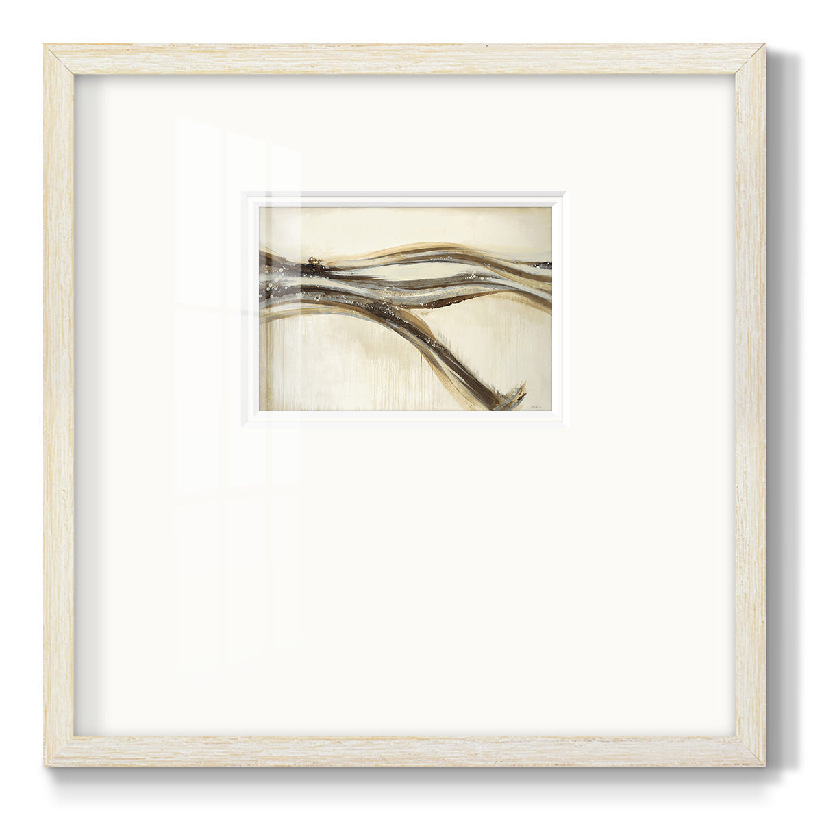 Catching a Metallic Wave Premium Framed Print Double Matboard