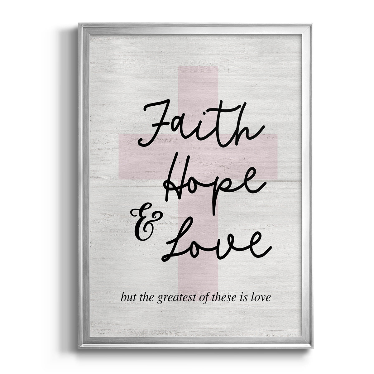 Faith Hope and Love Cross - Modern Framed Canvas Print