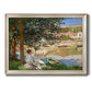 On the Bank of the Seine, Bennecourt - Ornate Framed Canvas Print