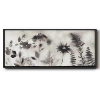 Misty Wildflower Morning - Floater Framed Canvas Print