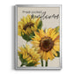 Fresh Picked Sunflowers - Modern Framed Canvas Print