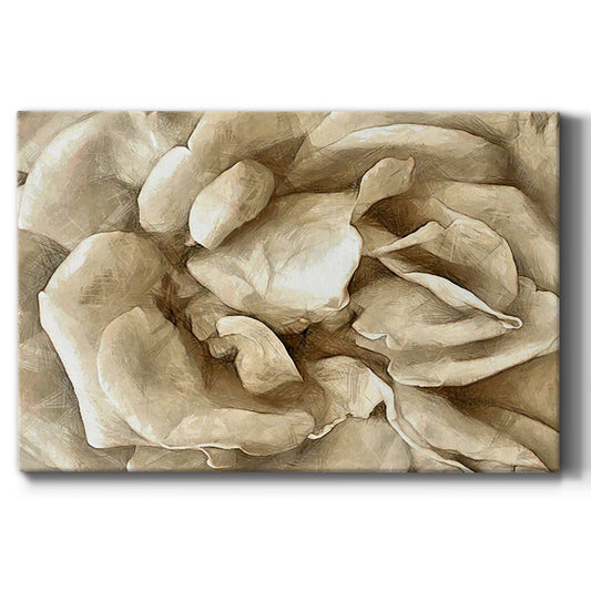 Neutral Wall Flower II - Canvas Art Print