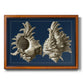 Conch Shells on Navy II Premium Framed Canvas- Ready to Hang