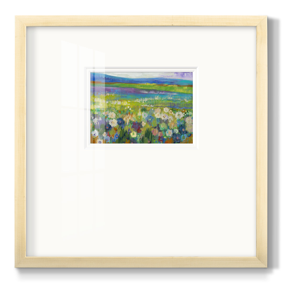 Flowerfields - Double Matboard Framed Print