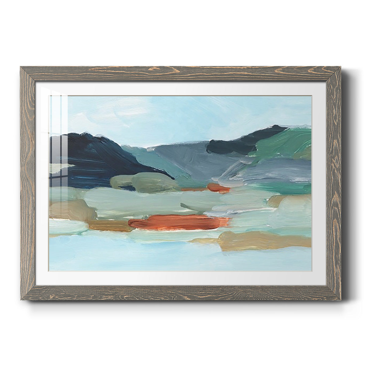 Autumn Mountains II - Barnwood Framed Art Print