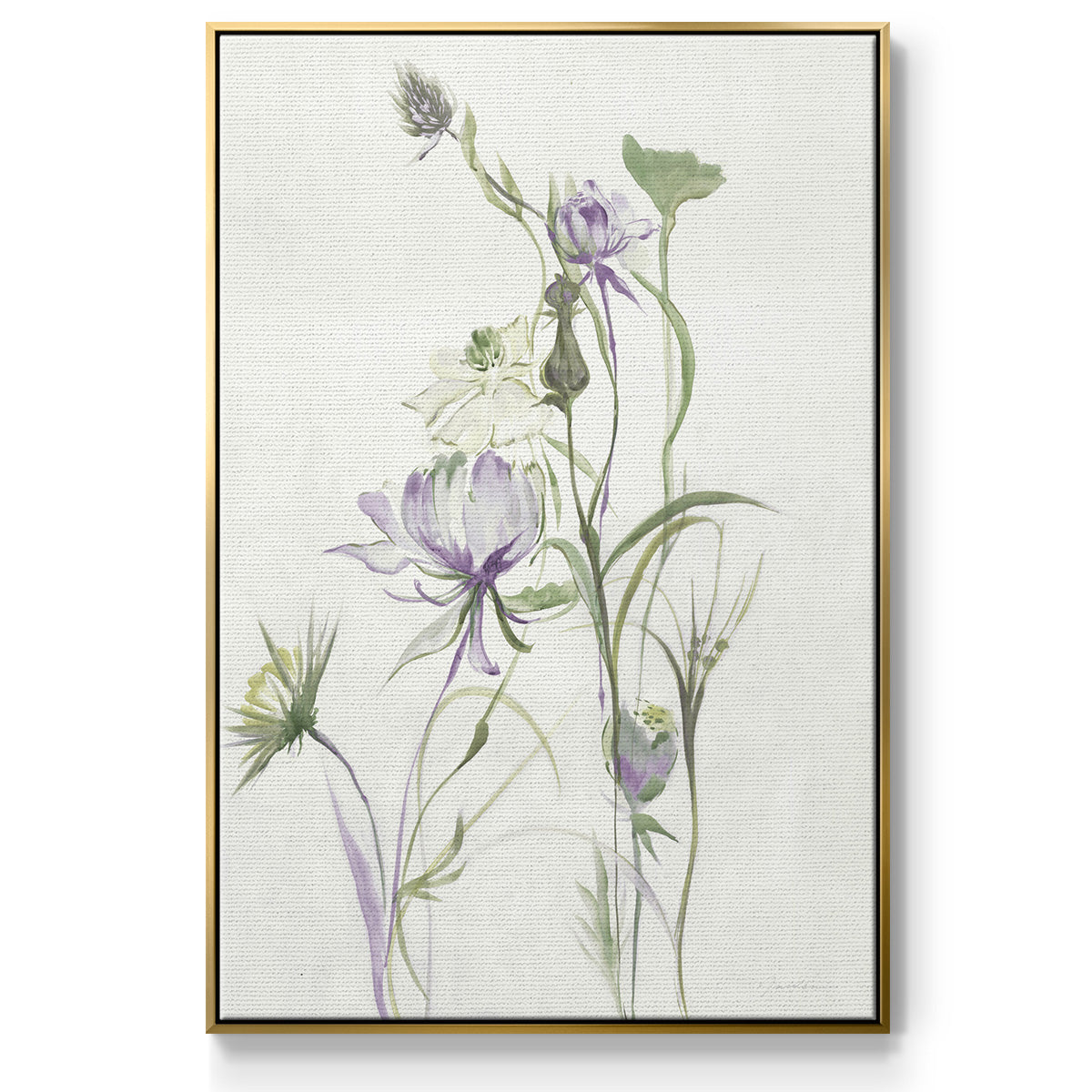 Late Summer Wildflowers II V30 - Framed Premium Gallery Wrapped Canvas L Frame - Ready to Hang