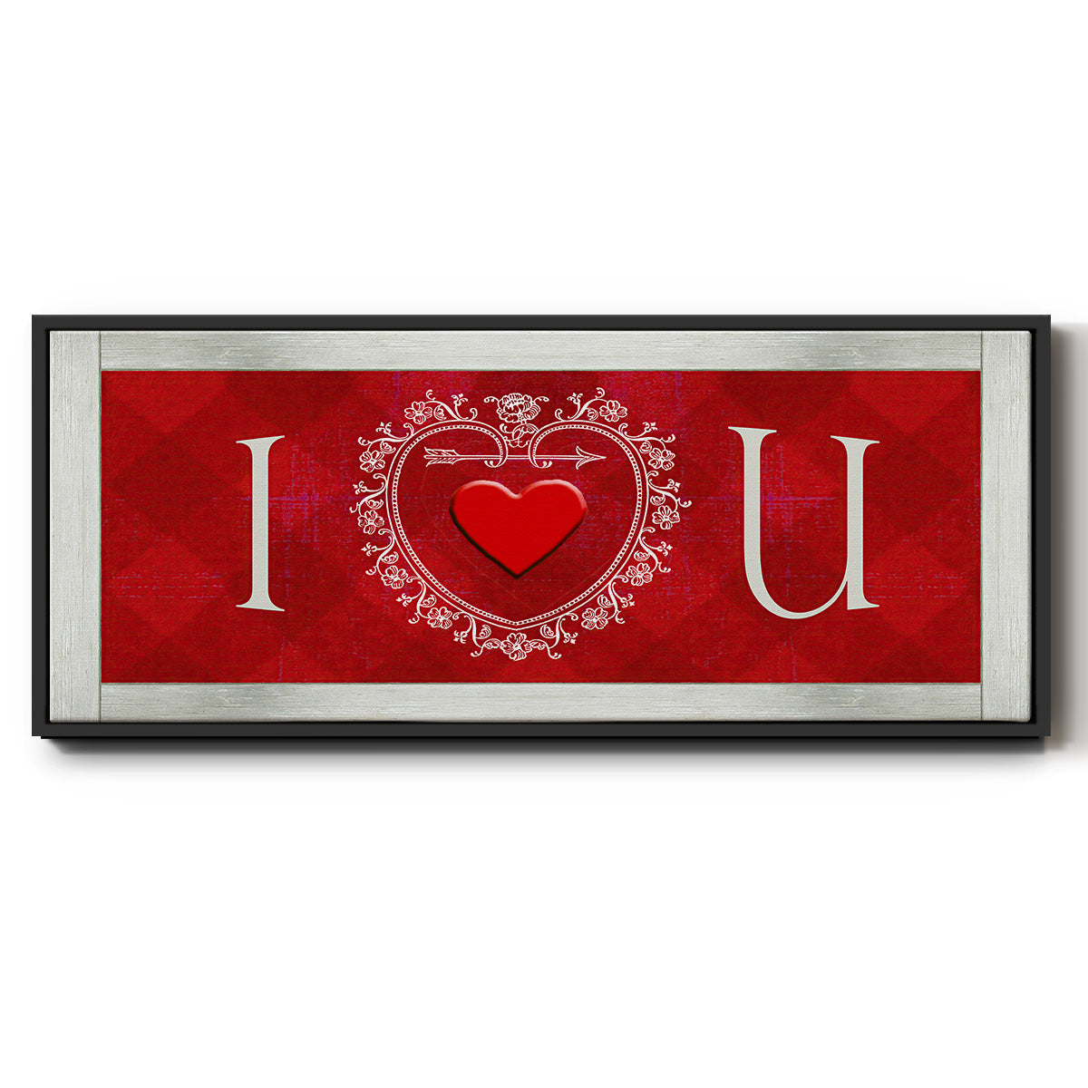DIY Love Collection H - Floater Framed Canvas Print
