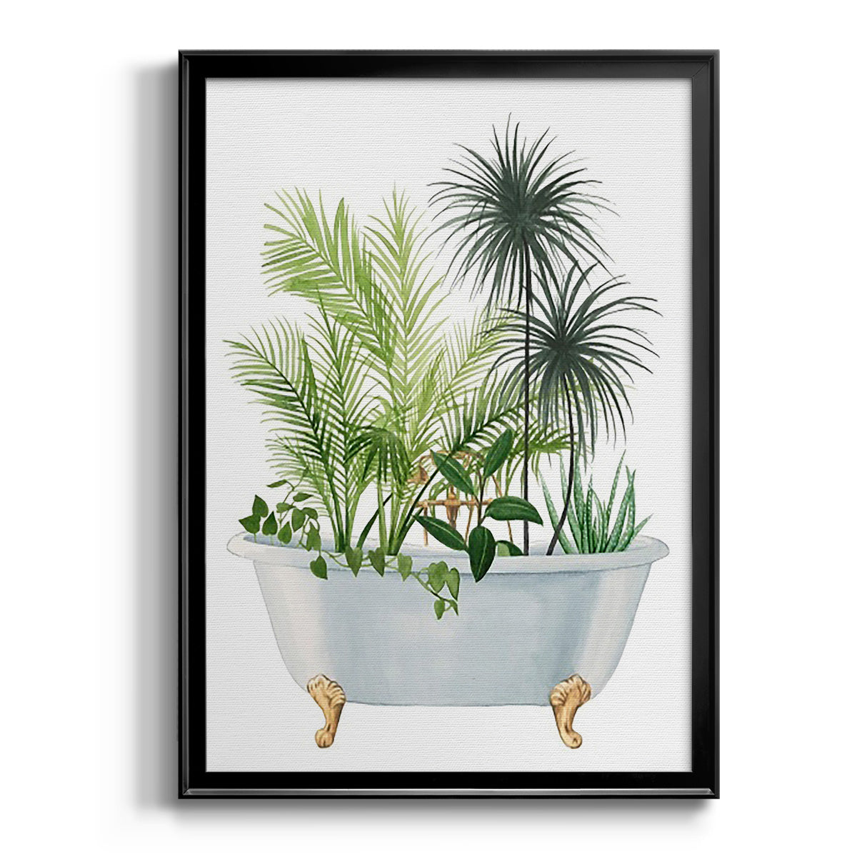 Plant Bath II - Modern Framed Canvas Print