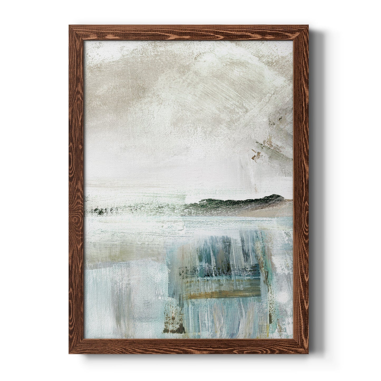 Summer Teal II - Barnwood Framed Canvas Print