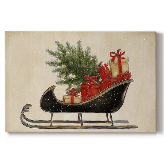 Eve of Golden Sleigh - Canvas Art Print