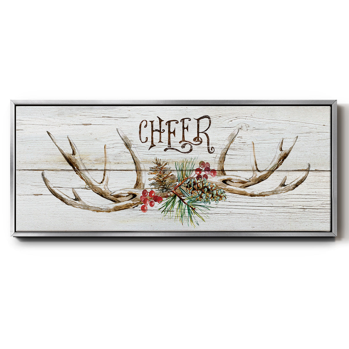 Rustic Cheer - Floater Framed Canvas Print