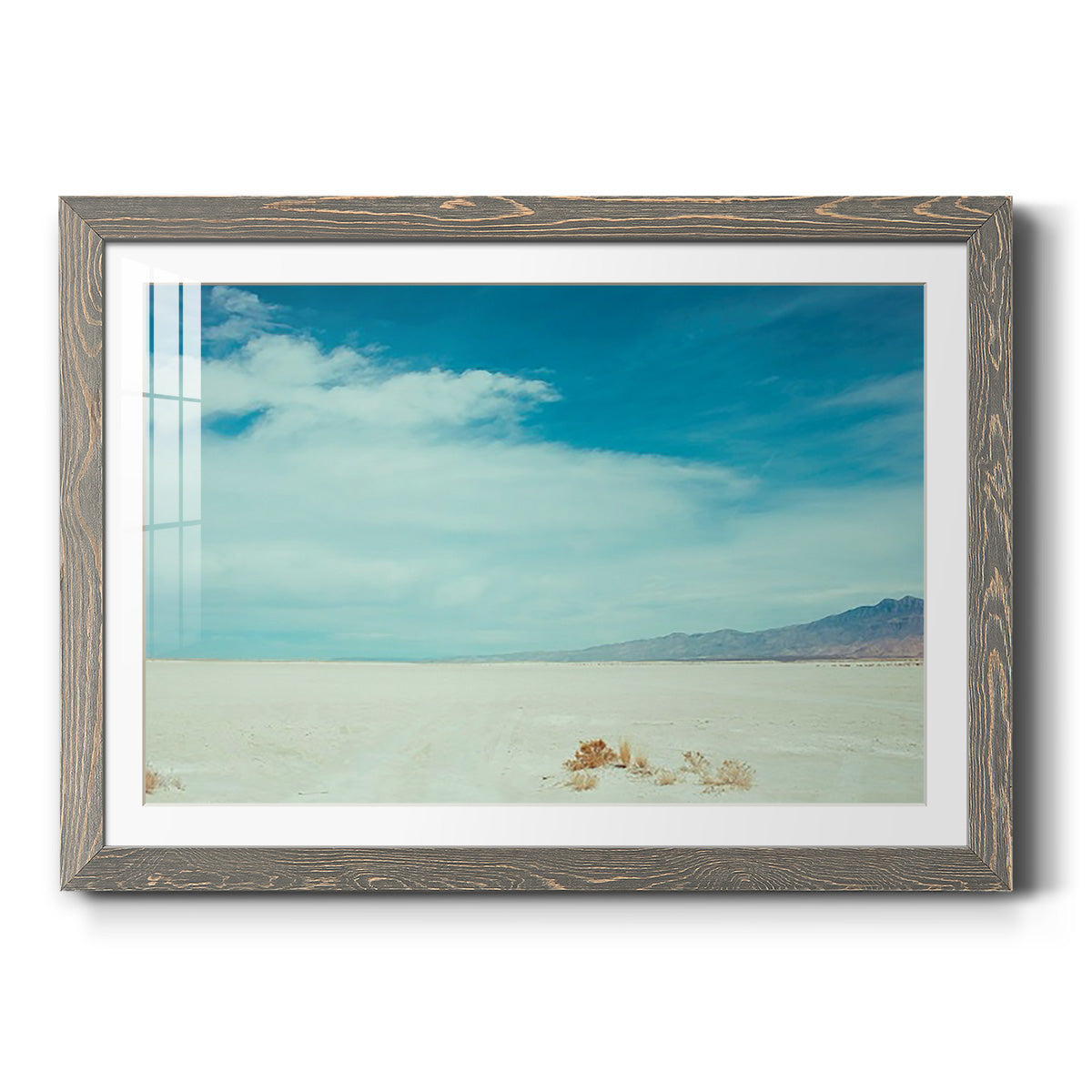 Salt Flat Walk I - Barnwood Framed Art Print