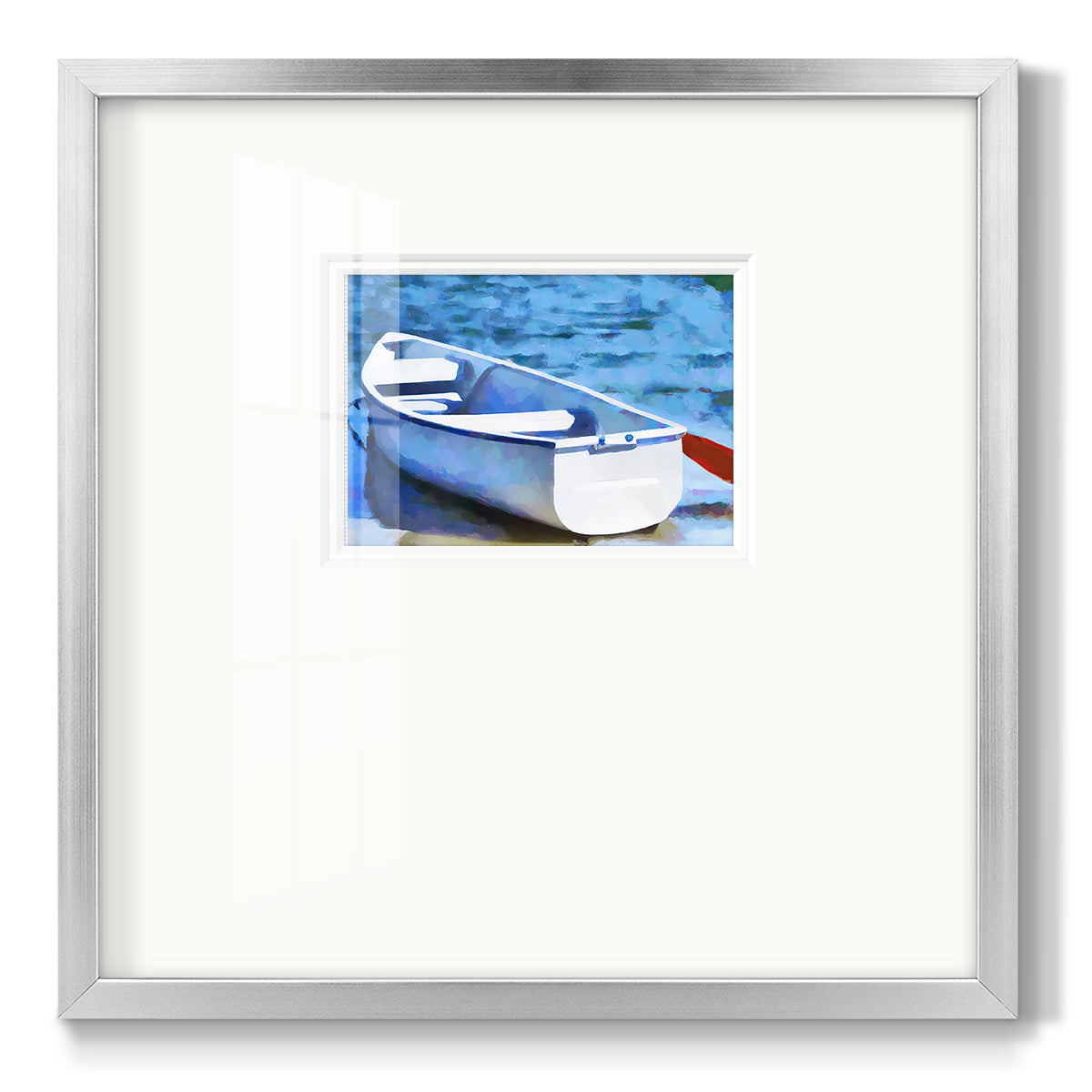 Colorful Rowboat II - Double Matboard Framed Print