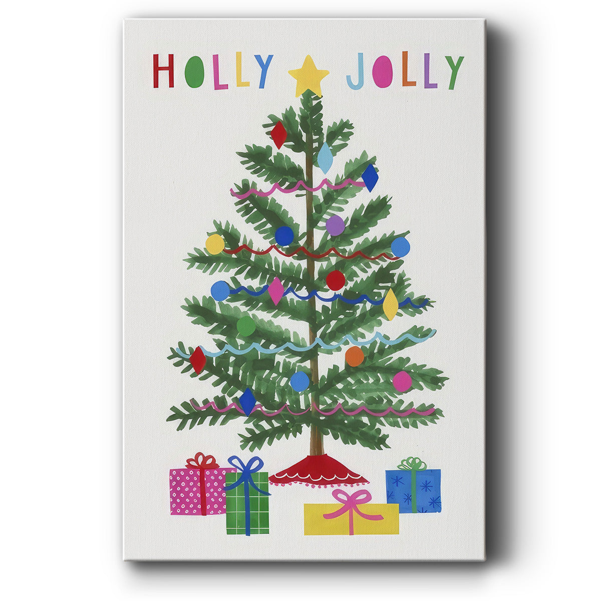 Colorful Christmas Collection B - Gallery Wrapped Canvas