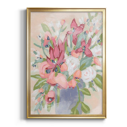 Blush Array I - Modern Framed Canvas Print