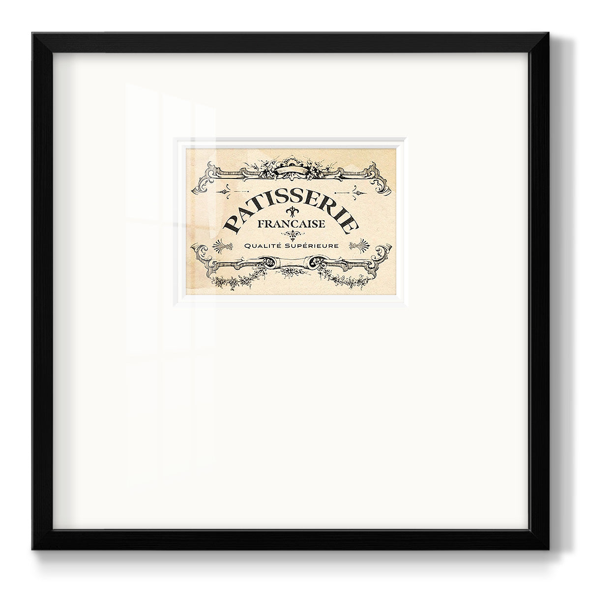 Antique French Label I - Double Matboard Framed Print